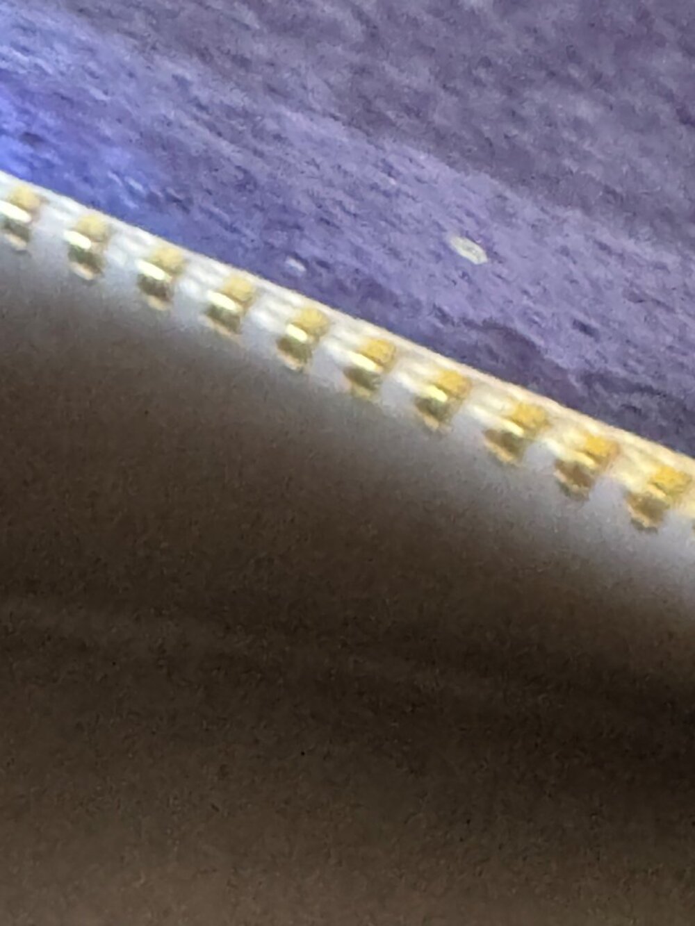 Lancel Paris Suede Shoulder Bag Vintage Colorblock Blue Brown Gold Chain Purse - Picture 6 of 9